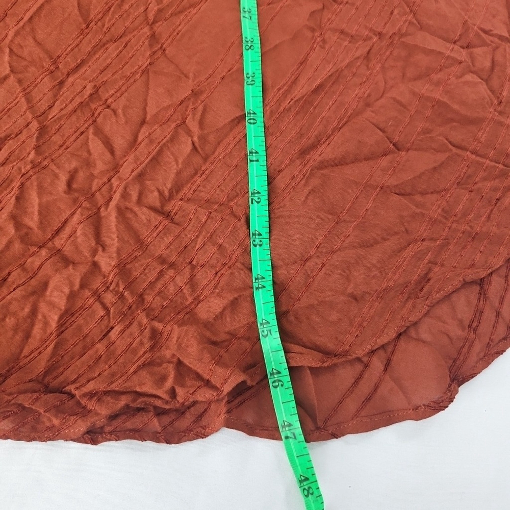 Anthropologie Moulinette Soeurs Guinevere Belted Boho Maxi Orange Dress Size 2P - Picture 7 of 16